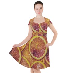 Blood Orange Fruit Citrus Fruits Cap Sleeve Midi Dress