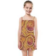 Blood Orange Fruit Citrus Fruits Kids Summer Sun Dress by Wegoenart