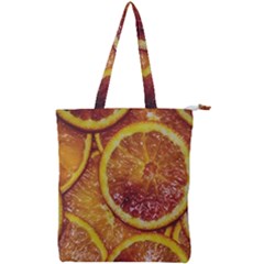 Blood Orange Fruit Citrus Fruits Double Zip Up Tote Bag