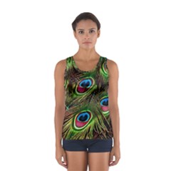 Peacock Feathers Feather Color Sport Tank Top  by Wegoenart