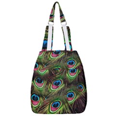 Peacock Feathers Feather Color Center Zip Backpack