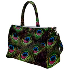 Peacock Feathers Feather Color Duffel Travel Bag