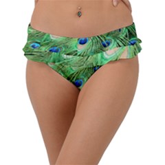 Peacock Feathers Peafowl Frill Bikini Bottom