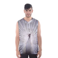 Peacock White Bird Nature Men s Basketball Tank Top by Wegoenart