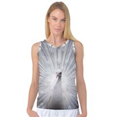 Peacock White Bird Nature Women s Basketball Tank Top by Wegoenart