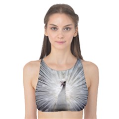 Peacock White Bird Nature Tank Bikini Top by Wegoenart