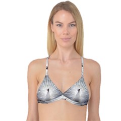 Peacock White Bird Nature Reversible Tri Bikini Top by Wegoenart