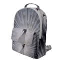 Peacock White Bird Nature Flap Pocket Backpack (Large) View1