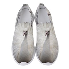 Peacock White Bird Nature Women s Slip On Sneakers by Wegoenart