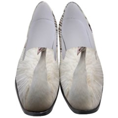 Peacock White Bird Nature Women s Classic Loafer Heels by Wegoenart