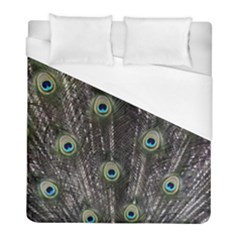 Background Peacock Feathers Duvet Cover (full/ Double Size) by Wegoenart