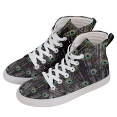 Background Peacock Feathers Men s Hi-top Skate Sneakers by Wegoenart