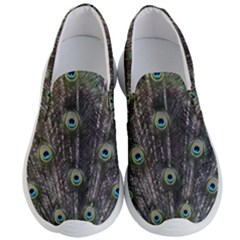 Background Peacock Feathers Men s Lightweight Slip Ons by Wegoenart