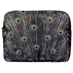 Background Peacock Feathers Make Up Pouch (large)