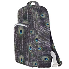 Background Peacock Feathers Double Compartment Backpack by Wegoenart