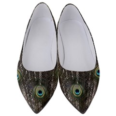 Background Peacock Feathers Women s Low Heels