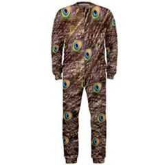 Peacock Feathers Wheel Plumage Onepiece Jumpsuit (men)  by Wegoenart