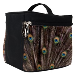 Peacock Feathers Wheel Plumage Make Up Travel Bag (small)