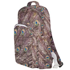 Peacock Feathers Wheel Plumage Double Compartment Backpack