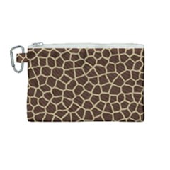 Giraffe Animal Print Skin Fur Canvas Cosmetic Bag (medium) by Wegoenart