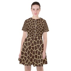 Giraffe Animal Print Skin Fur Sailor Dress