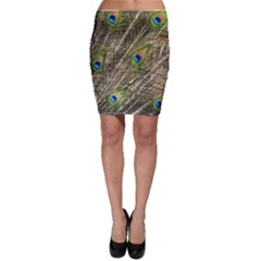 Peacock Feathers Color Plumag Bodycon Skirt by Wegoenart