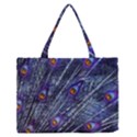 Peacock Feathers Color Plumage Zipper Medium Tote Bag View1