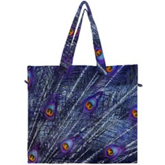 Peacock Feathers Color Plumage Canvas Travel Bag