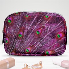 Peacock Feathers Color Plumage Make Up Pouch (small)