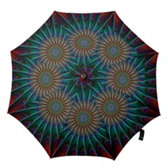 Fractal Peacock Rendering Hook Handle Umbrellas (large) by Wegoenart