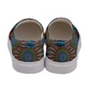 Fractal Peacock Rendering Women s Canvas Slip Ons View4