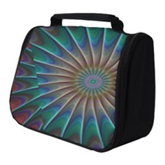 Fractal Peacock Rendering Full Print Travel Pouch (small) by Wegoenart