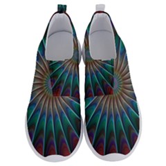 Fractal Peacock Rendering No Lace Lightweight Shoes by Wegoenart