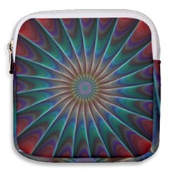 Fractal Peacock Rendering Mini Square Pouch