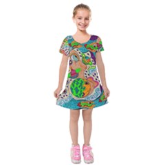 Supersonic Mystic Kids  Short Sleeve Velvet Dress