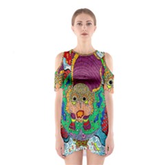 Supersonic Armadillo Shoulder Cutout One Piece Dress by chellerayartisans