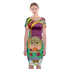 Supersonic Armadillo Classic Short Sleeve Midi Dress by chellerayartisans