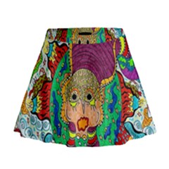 Supersonic Armadillo Mini Flare Skirt by chellerayartisans