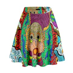 Supersonic Armadillo High Waist Skirt by chellerayartisans