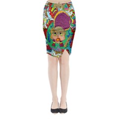 Supersonic Armadillo Midi Wrap Pencil Skirt by chellerayartisans