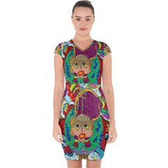 Supersonic Armadillo Capsleeve Drawstring Dress 