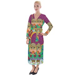 Supersonic Armadillo Velvet Maxi Wrap Dress