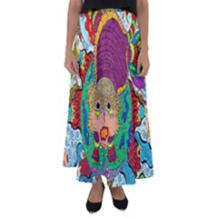 Supersonic Armadillo Flared Maxi Skirt by chellerayartisans