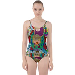 Supersonic Armadillo Cut Out Top Tankini Set by chellerayartisans