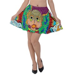 Supersonic Armadillo Velvet Skater Skirt