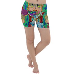 Supersonic Armadillo Lightweight Velour Yoga Shorts by chellerayartisans