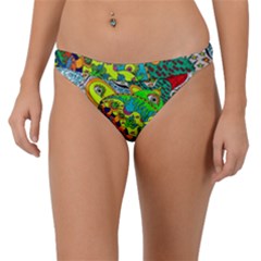 Cosmic Lizards With Alien Spaceship Band Bikini Bottom