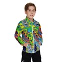 Cosmic Lizards With Alien Spaceship Windbreaker (Kids) View1