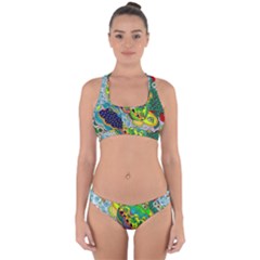 Cosmic Lizards With Alien Spaceship Cross Back Hipster Bikini Set by chellerayartisans