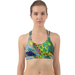 Cosmic Lizards With Alien Spaceship Back Web Sports Bra by chellerayartisans